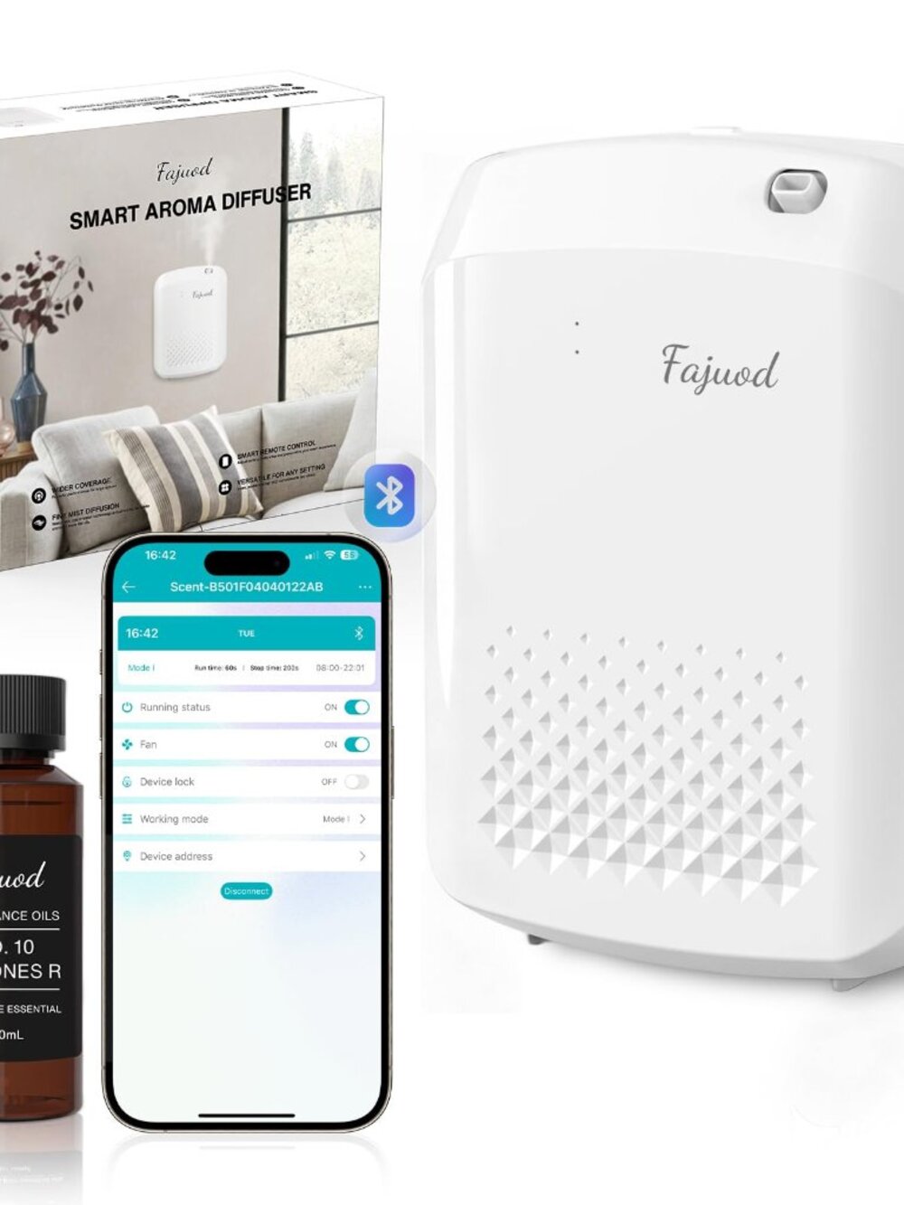 NEW Waterless Essential Oil Diffuser 3000 Sq.Ft with App Control Cold Air Scent